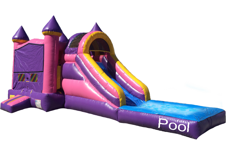 Bounce House Rental - 6in1 Pink and Purple
